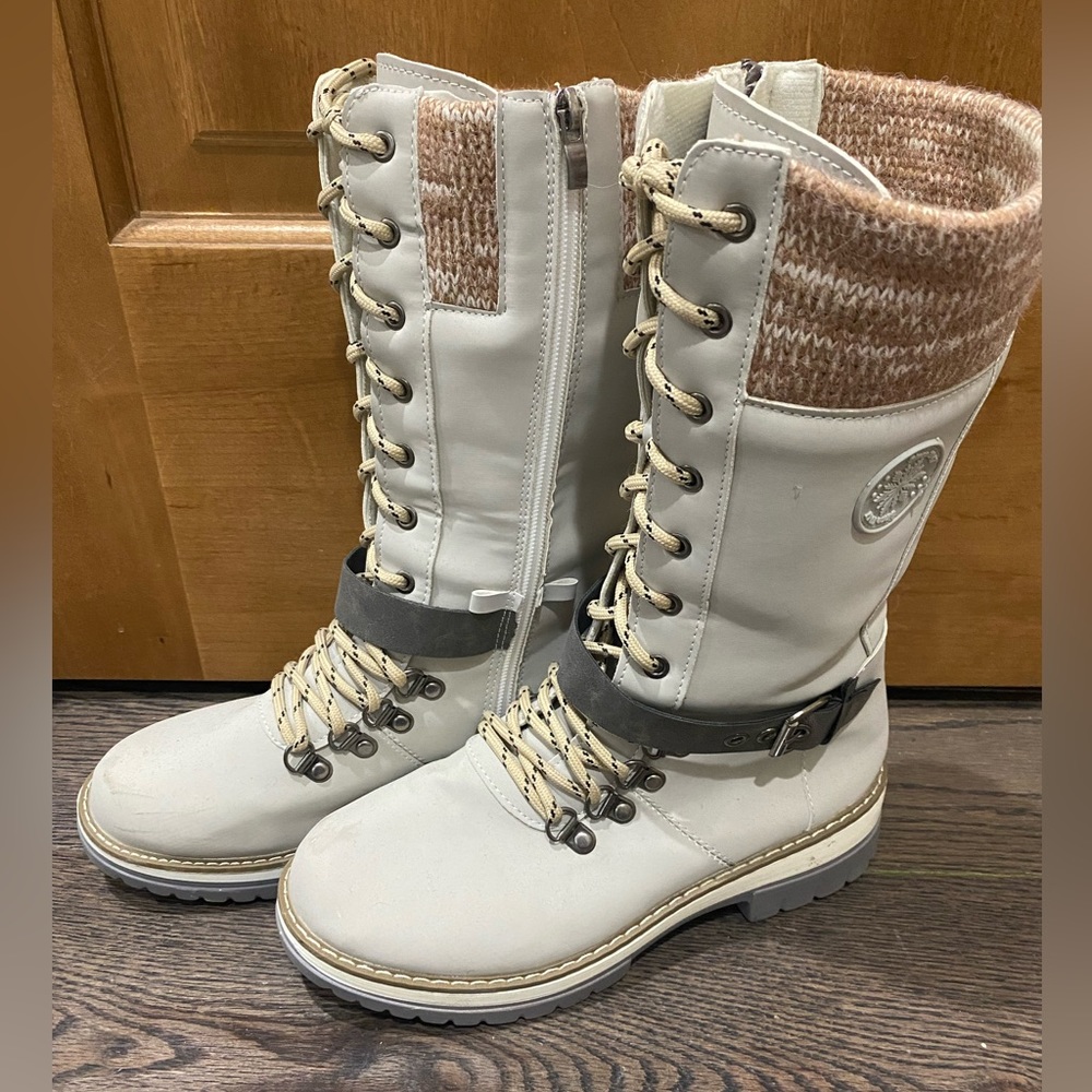 Grey Winter Combat Boot - 7.5